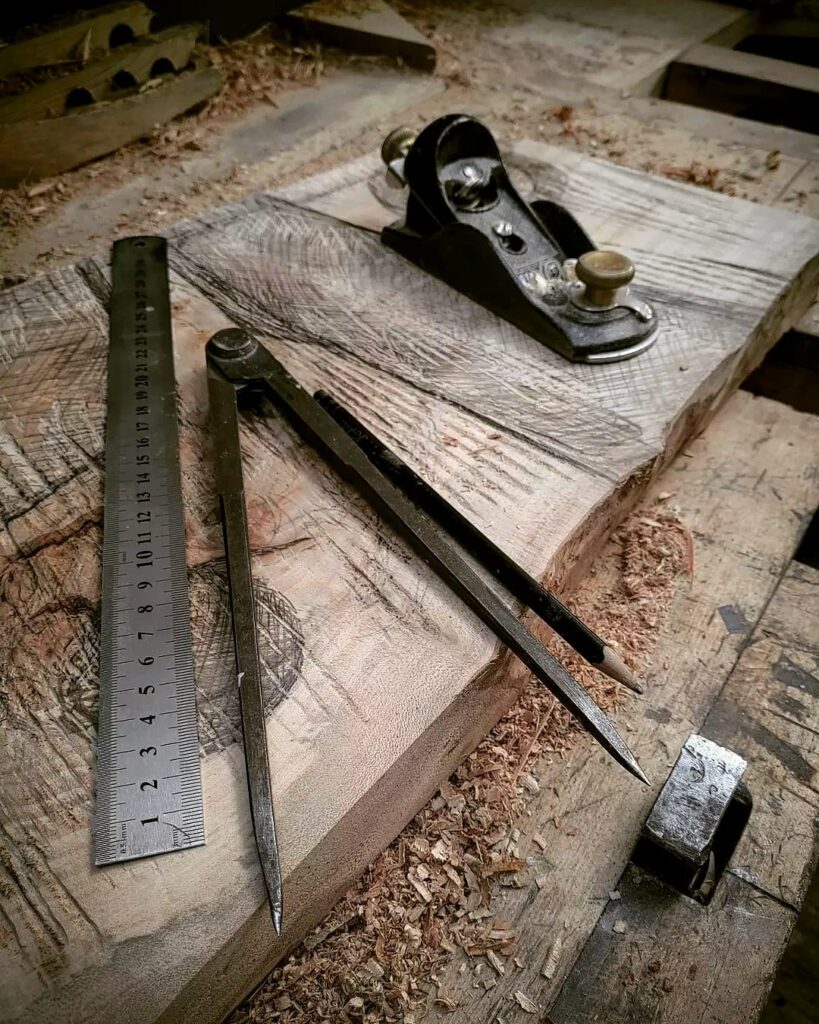 Konstruktion auf einer Hobelbank